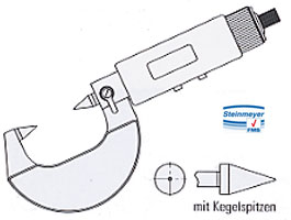 Digitale Bügelmessschrauben zum Messen von balligen Außenrillen