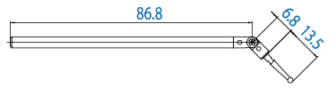 Orientabler Messeinsatz mit HM Kugel ø 2 mm (M1.4)