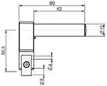 Orientabler Messeinsatzhalter Messtasteraufnahme ø 8 und ø 4 mm