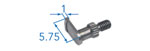 L-förmiger Messeinsatz M 2,5, ø 1 mm