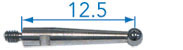 Messtaster mit Hartmetallkugel, Ausschussgewinde M1.4, L = 12 mm, Kugel ø 2 mm