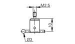 Tasterhalter M2.5 und Taster mit Rubinkugel