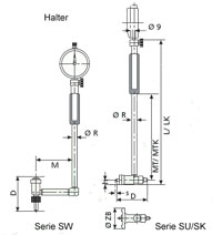 Zeichnung Halter, SW, SU, SK