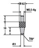 Messeinsatz aus Spezialstahl, M 2,5 - 6g, 3/32 