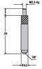 Messeinsatz aus Stahl, M2,5 mm  Kugeleinsatz 1/8