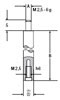 Verlängerungsstück für Messuhren, Gewinde M 2,5, Länge 10 mm